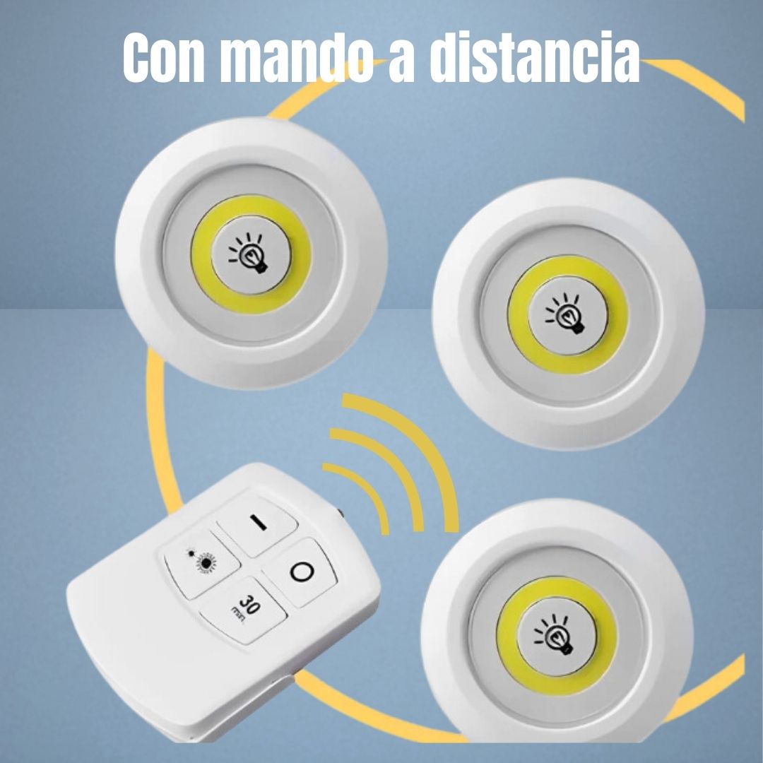 Pack 3 luces led con mando