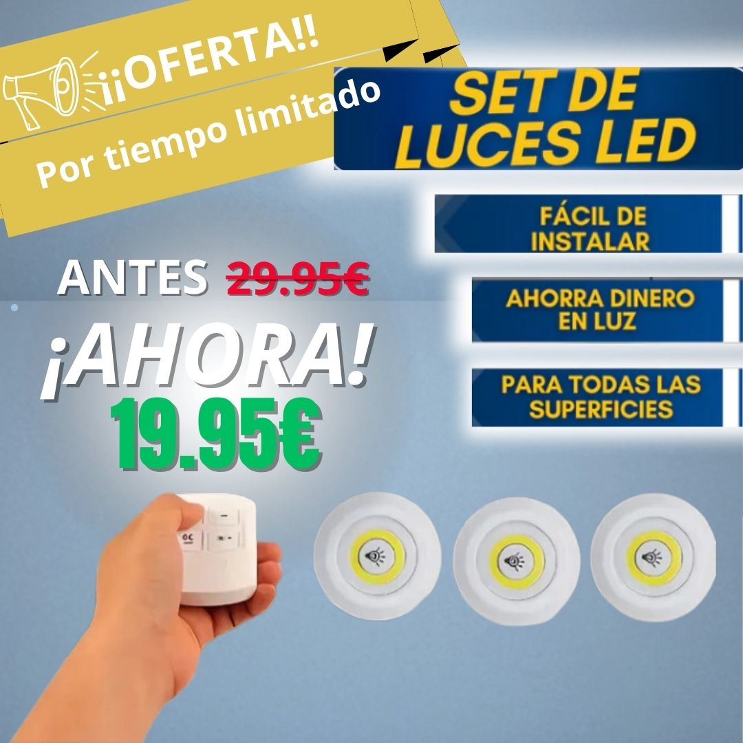 Pack 3 luces led con mando