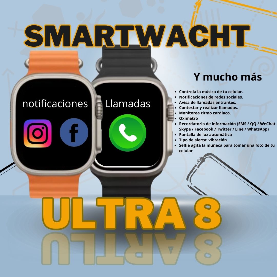 Smartwacht Ultra8+ 2 Correas Gratis