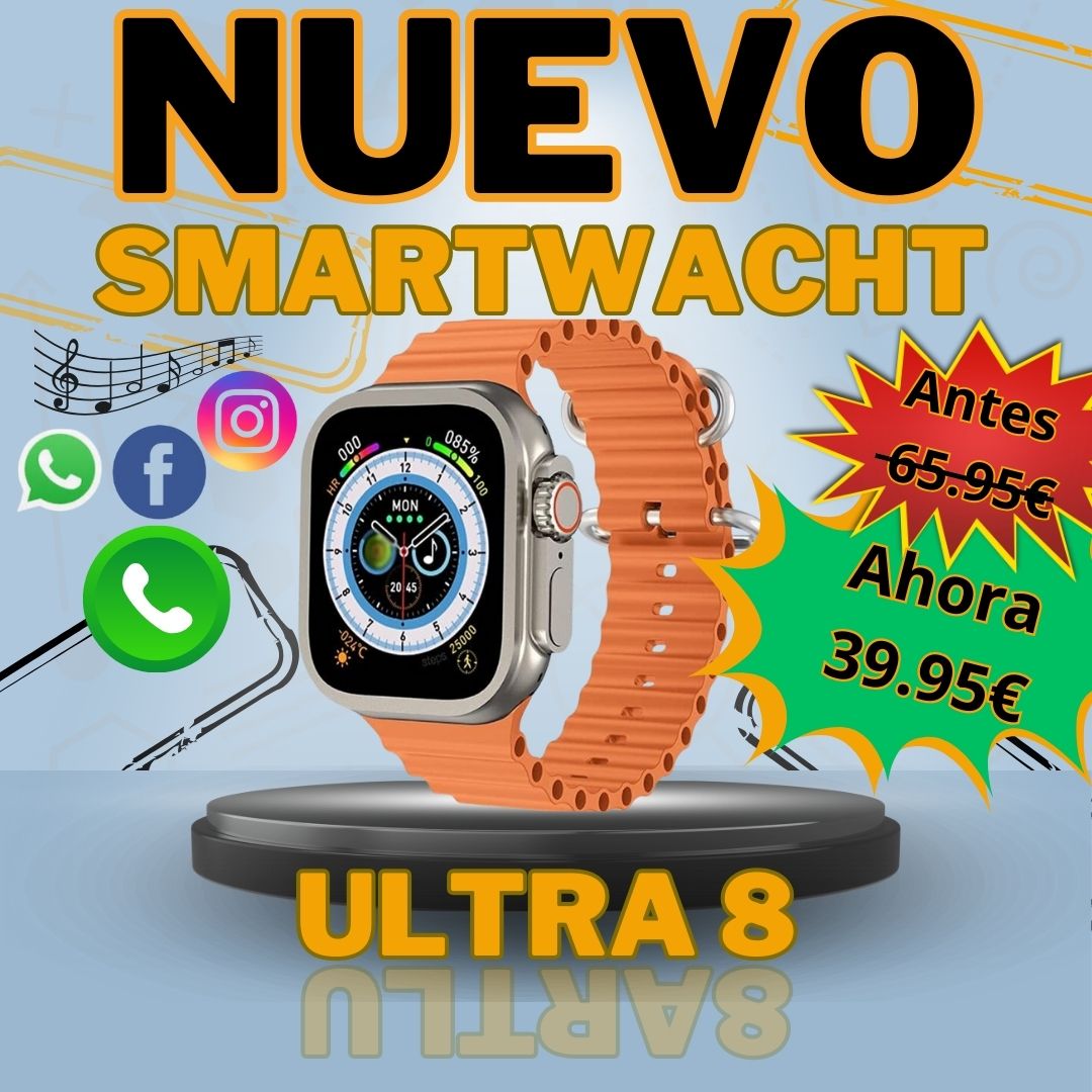 Smartwacht Ultra8+ 2 Correas Gratis